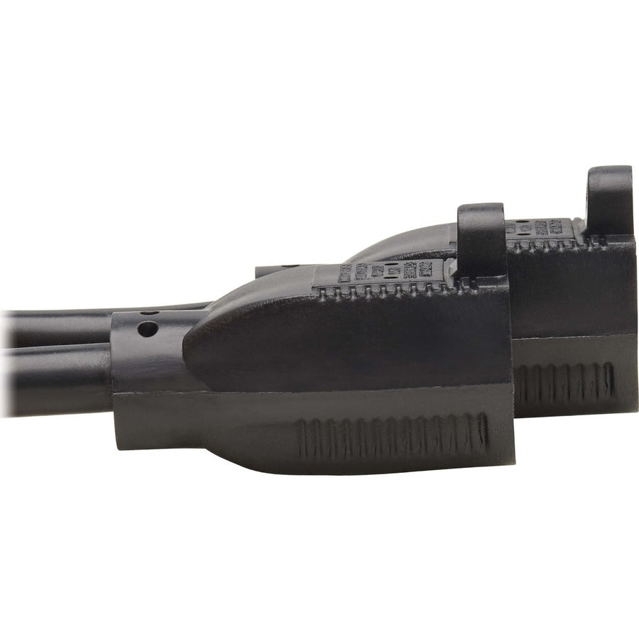 Eaton Tripp Lite Series Power Extension Cord Y Splitter, 1 ft. Black