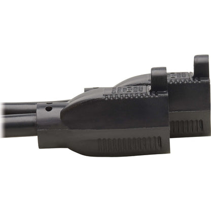 Eaton Tripp Lite Series Power Extension Cord Y Splitter, 1 ft. Black
