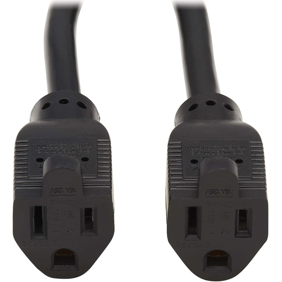 Eaton Tripp Lite Series Power Extension Cord Y Splitter, 1 ft. Black