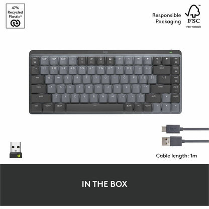 Logitech MX Mechanical Mini Wireless Illuminated Keyboard with Tactile Quiet Switches and Backlit Keys