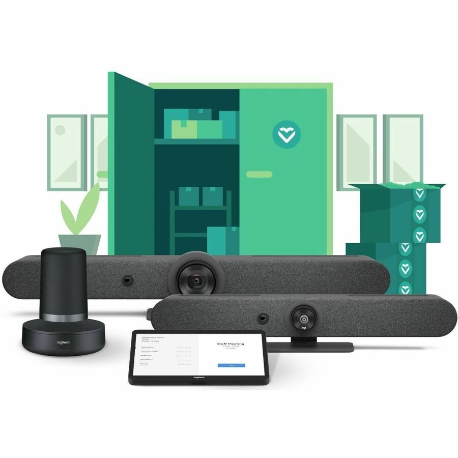 Logitech Rally Bar All-in-One Video Conference System - TAA Compliant, 4K UHD, Desktop Design