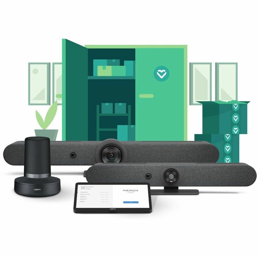 Logitech Rally Bar Video Conference Equipment with Gigabit Ethernet, 4K UHD, and HDMI Output