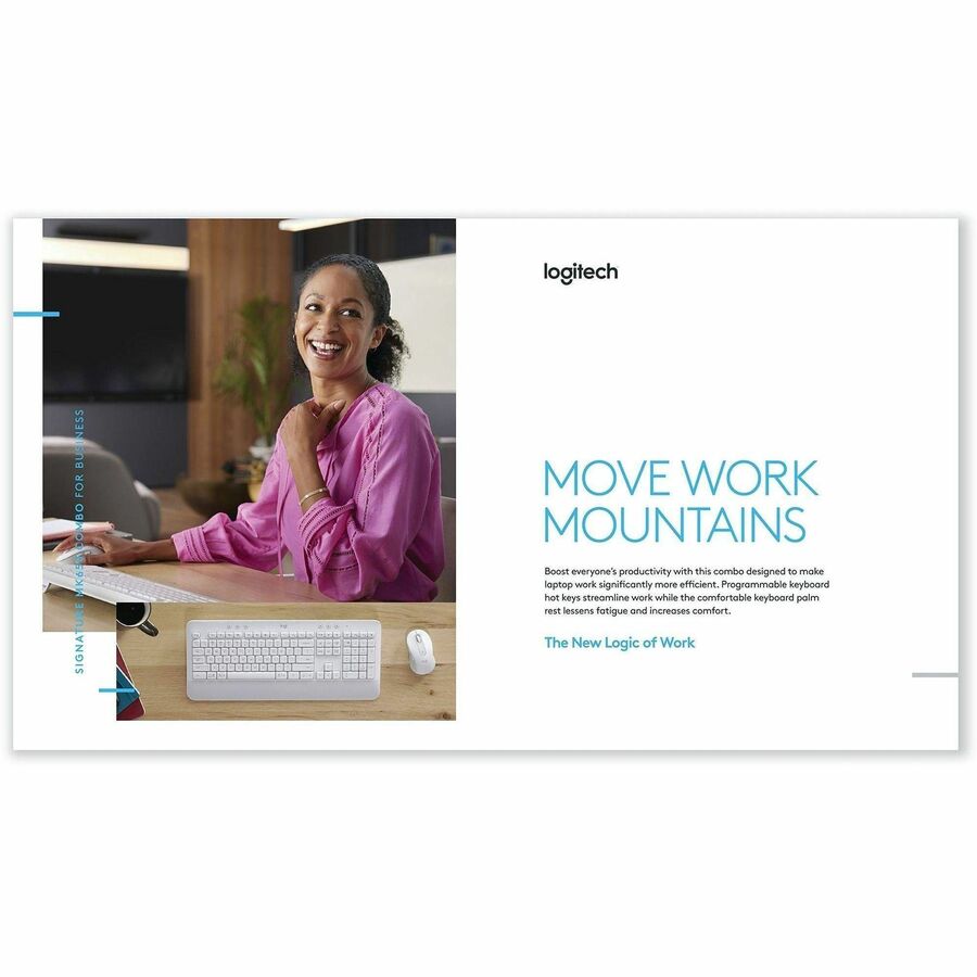 Logitech Signature MK650 Wireless Keyboard and Mouse Combo for Business