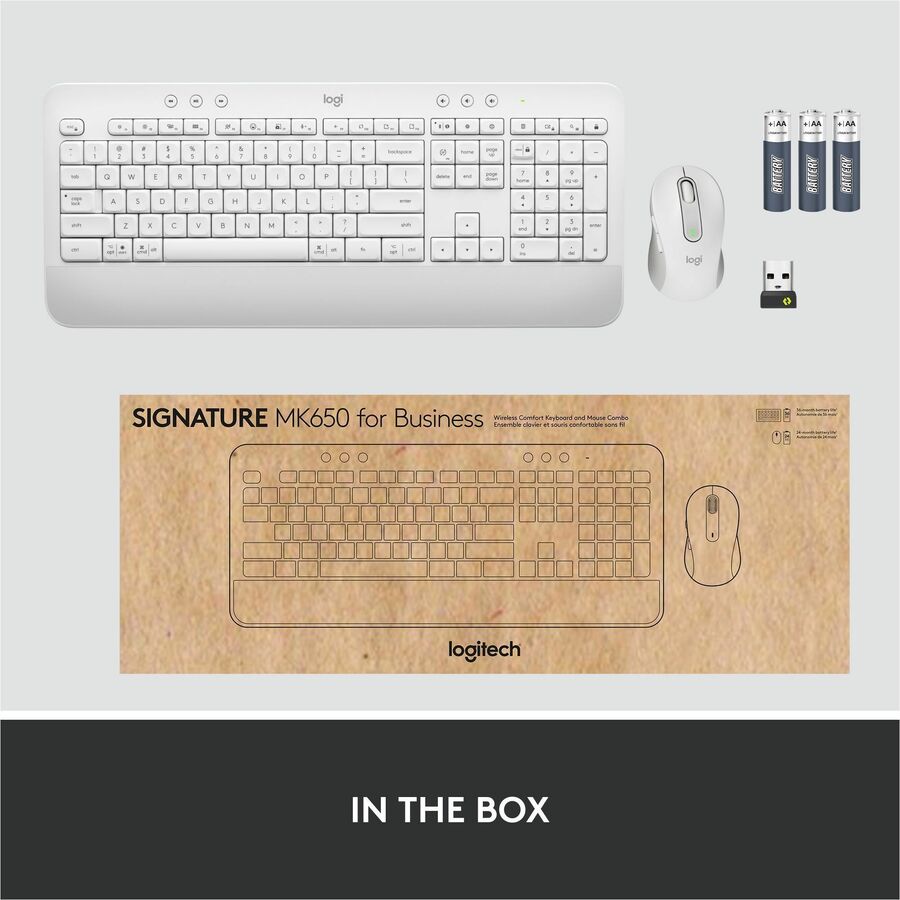 Logitech Signature MK650 Wireless Keyboard and Mouse Combo for Business