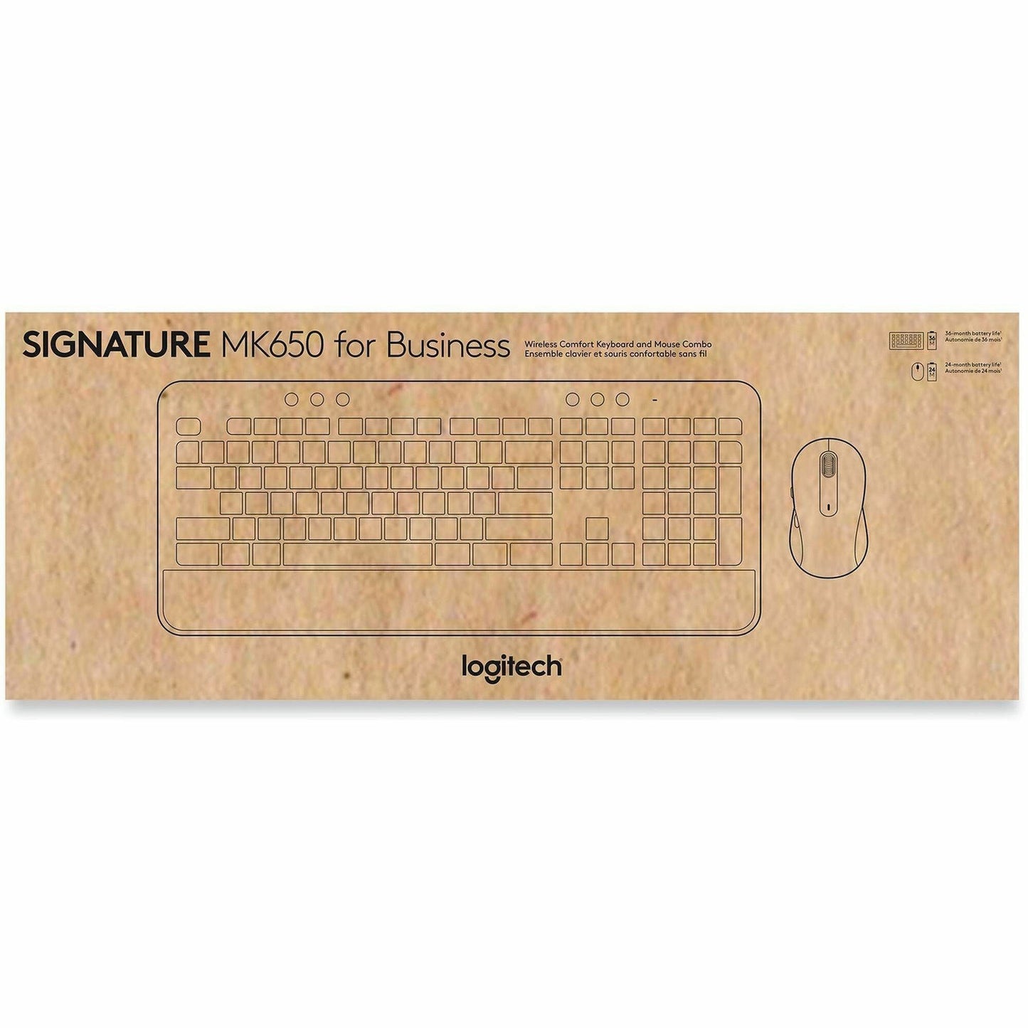 Logitech Signature MK650 Wireless Keyboard and Mouse Combo for Business