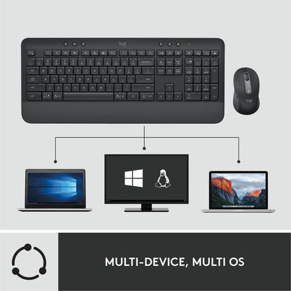 Logitech Signature MK650 Combo for Business Wireless Keyboard and Mouse, Graphite