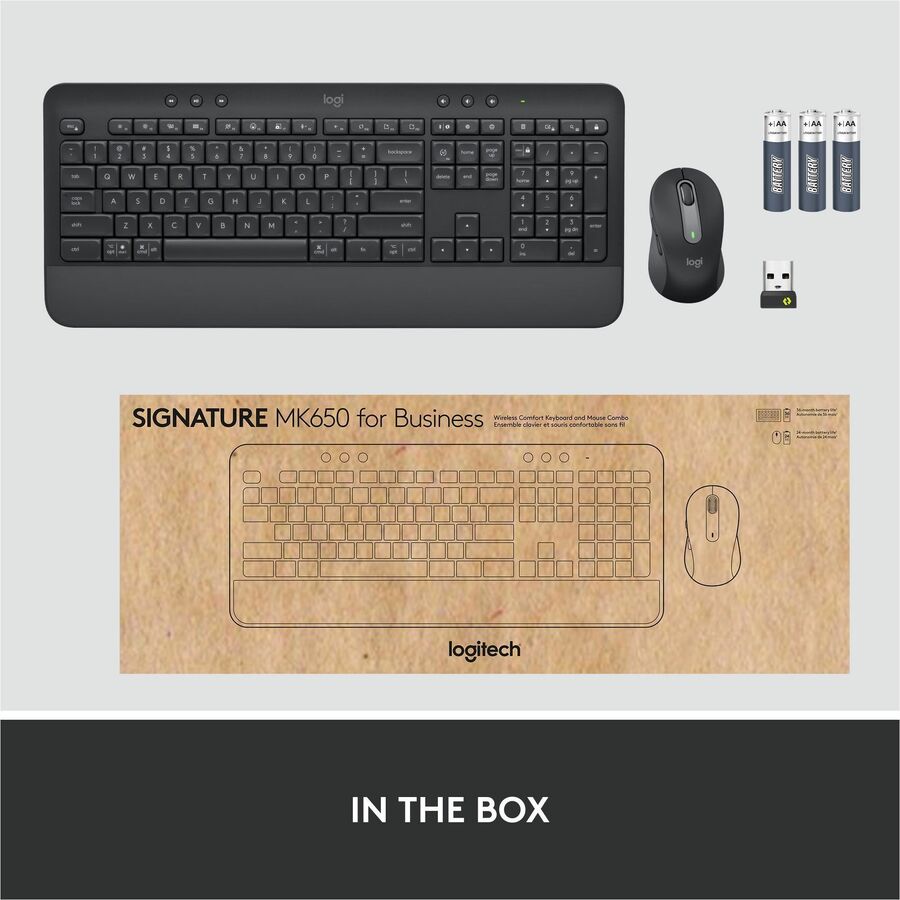 Logitech Signature MK650 Combo for Business Wireless Keyboard and Mouse, Graphite
