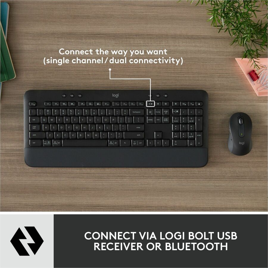 Logitech Signature MK650 Combo for Business Wireless Keyboard and Mouse, Graphite