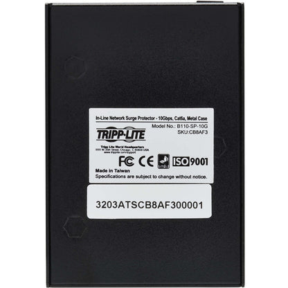 Eaton Tripp Lite Series B110-SP-10G In-Line Network Surge Protector for Ethernet, 10 Gbps - TAA Compliant