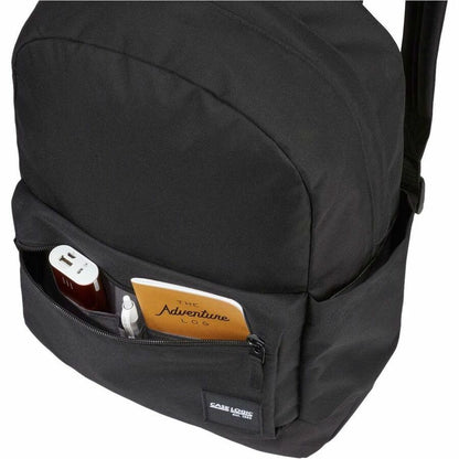 Case Logic Commence CCAM-1216 Recycled Backpack for 15.6-Inch Laptops and School Gear in Black