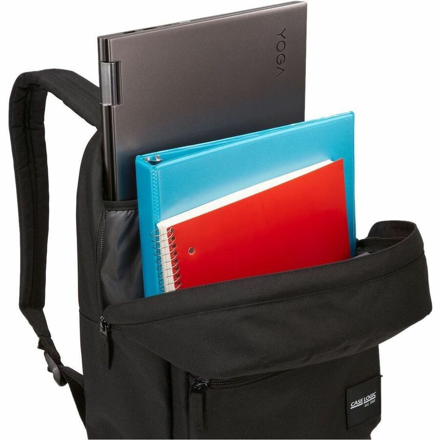 Case Logic Commence CCAM-1216 Recycled Backpack for 15.6-Inch Laptops and School Gear in Black