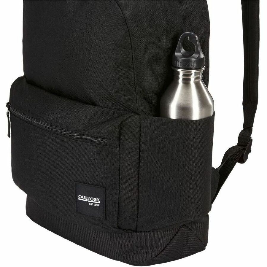 Case Logic Commence CCAM-1216 Recycled Backpack for 15.6-Inch Laptops and School Gear in Black