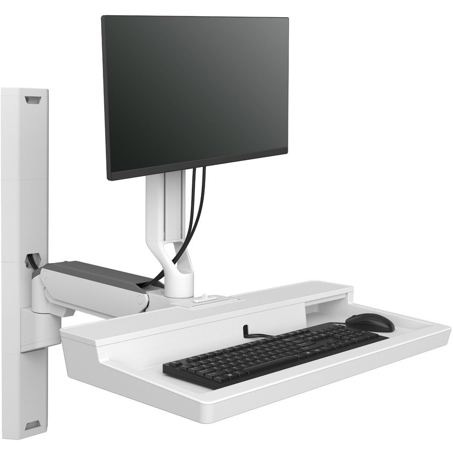 Ergotron CareFit Wall Mount System for 27-Inch LCD Displays and Keyboard - White