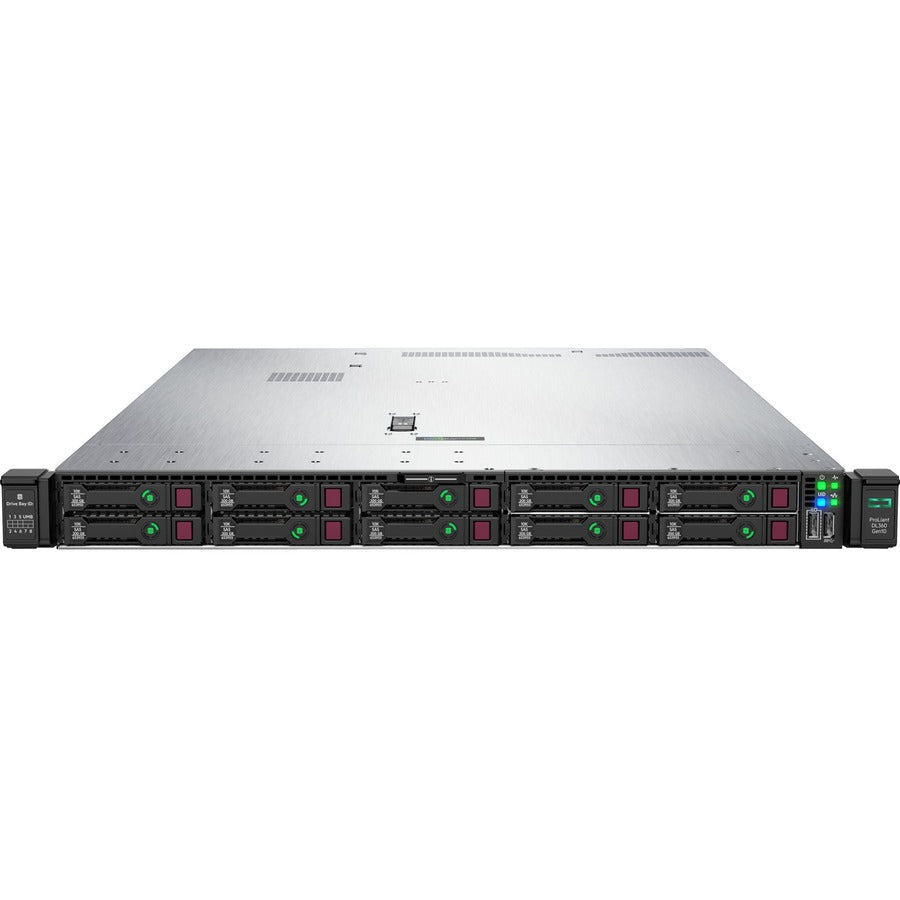Hewlett Packard Enterprise HPE ProLiant DL360 G10 1U Rack Server with Intel Xeon Silver 4208, 32 GB RAM, and RAID Support