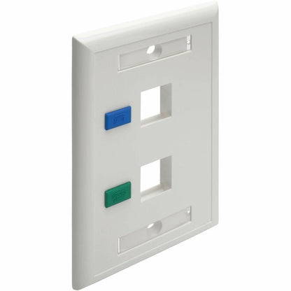 Eaton Tripp Lite Series 2-Port Keystone Faceplate, Single Gang, White
