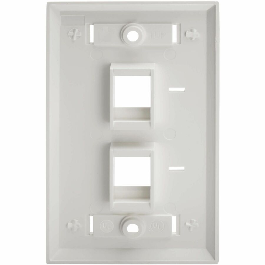 Eaton Tripp Lite Series 2-Port Keystone Faceplate, Single Gang, White
