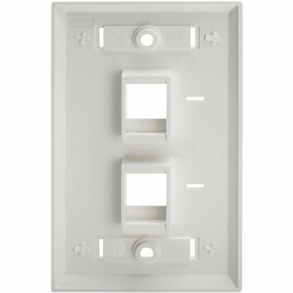 Eaton Tripp Lite Series 2-Port Keystone Faceplate, Single Gang, White