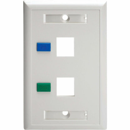 Eaton Tripp Lite Series 2-Port Keystone Faceplate, Single Gang, White