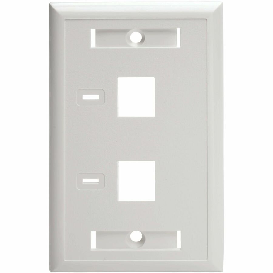 Eaton Tripp Lite Series 2-Port Keystone Faceplate, Single Gang, White