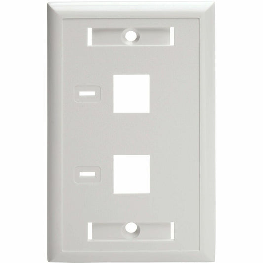 Eaton Tripp Lite Series 2-Port Keystone Faceplate, Single Gang, White