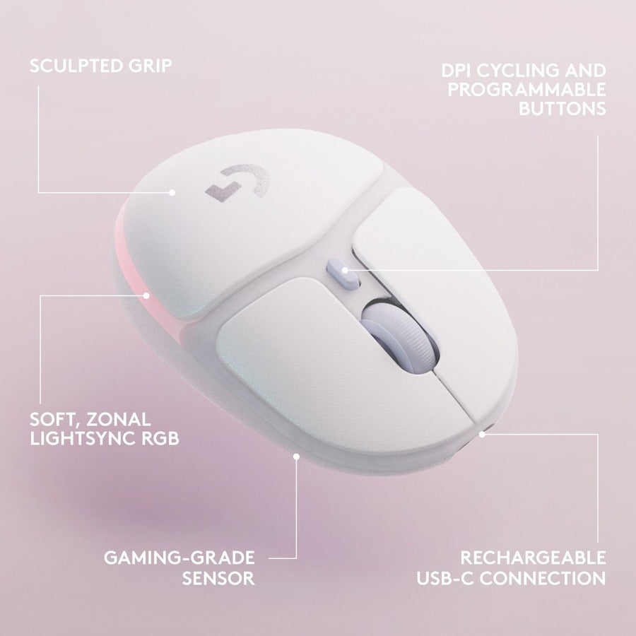 Logitech G705 Wireless Gaming Mouse with Lightspeed and Bluetooth - Compact, RGB Lighting, 6 Programmable Buttons