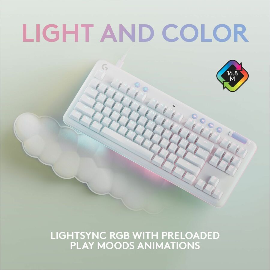 Logitech G713 Aurora Collection Mechanical Gaming Keyboard with RGB Backlit and Cloud-Shaped Palm Rest