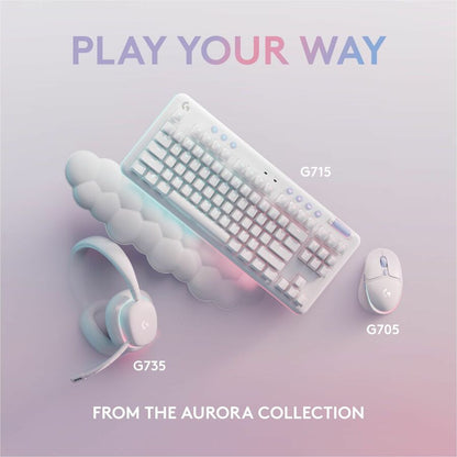 Logitech G713 Aurora Collection Mechanical Gaming Keyboard with RGB Backlit and Cloud-Shaped Palm Rest