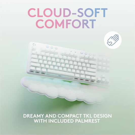 Logitech G715 Wireless Mechanical Gaming Keyboard – Aurora Collection with RGB Backlight and Cloud-Soft Palm Rest