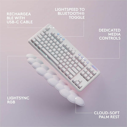 Logitech G715 Wireless Mechanical Gaming Keyboard – Aurora Collection with RGB Backlight and Cloud-Soft Palm Rest
