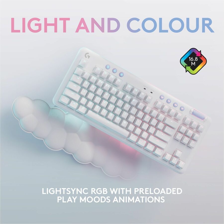 Logitech G715 Wireless Mechanical Gaming Keyboard – Aurora Collection with RGB Backlight and Cloud-Soft Palm Rest