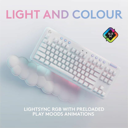 Logitech G715 Wireless Mechanical Gaming Keyboard – Aurora Collection with RGB Backlight and Cloud-Soft Palm Rest