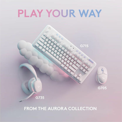Logitech G715 Wireless Mechanical Gaming Keyboard – Aurora Collection with RGB Backlight and Cloud-Soft Palm Rest
