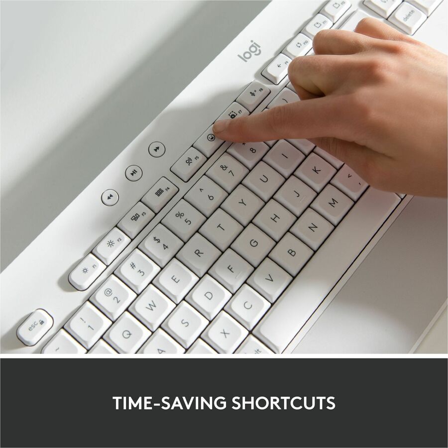 Logitech Signature K650 Wireless Comfort Keyboard with Wrist Rest - Off-White