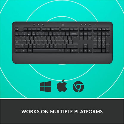 Logitech Signature K650 Wireless Comfort Keyboard with Wrist Rest - Graphite