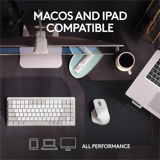 Logitech MX Master 3S for Mac Wireless Bluetooth Mouse - Pale Gray with 8K DPI, Quiet Clicks, MagSpeed Scrolling