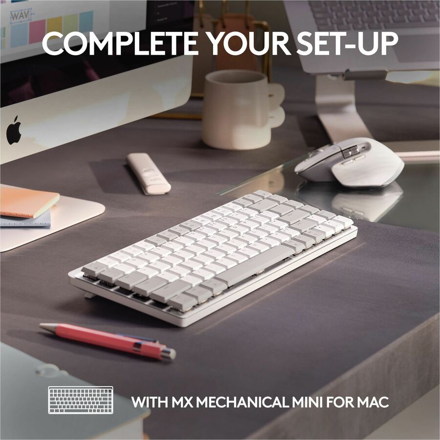 Logitech MX Master 3S for Mac Wireless Bluetooth Mouse - Pale Gray with 8K DPI, Quiet Clicks, MagSpeed Scrolling