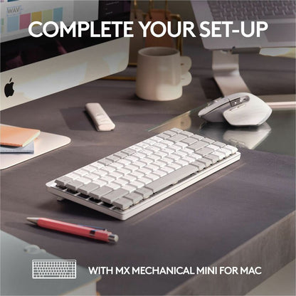 Logitech MX Master 3S for Mac Wireless Bluetooth Mouse - Pale Gray with 8K DPI, Quiet Clicks, MagSpeed Scrolling