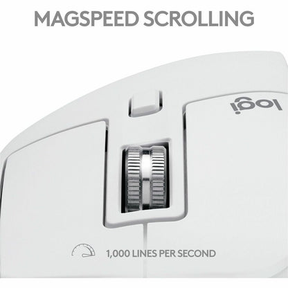 Logitech MX Master 3S for Mac Wireless Bluetooth Mouse - Pale Gray with 8K DPI, Quiet Clicks, MagSpeed Scrolling