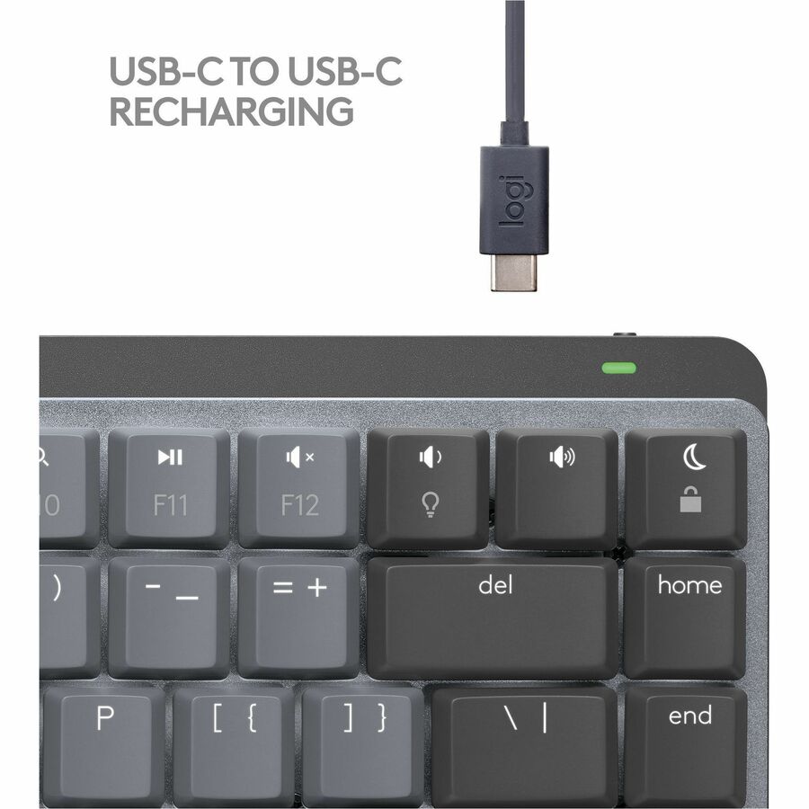 Logitech MX Mechanical Mini for Mac Wireless Keyboard with Backlit Keys – Space Gray