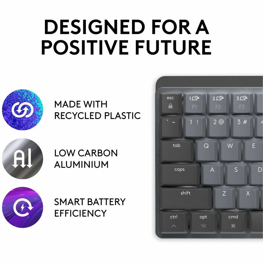 Logitech MX Mechanical Mini for Mac Wireless Keyboard with Backlit Keys – Space Gray