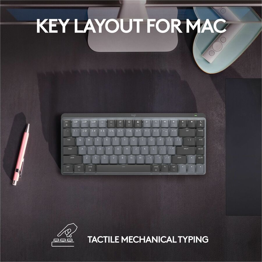 Logitech MX Mechanical Mini for Mac Wireless Keyboard with Backlit Keys – Space Gray