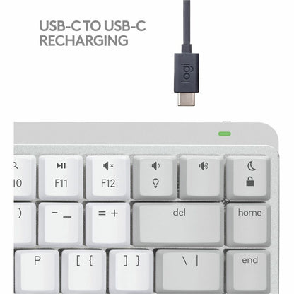 Logitech MX Mechanical Mini for Mac Wireless Illuminated Keyboard with Low-Profile Tactile Quiet Switches, Pale Gray