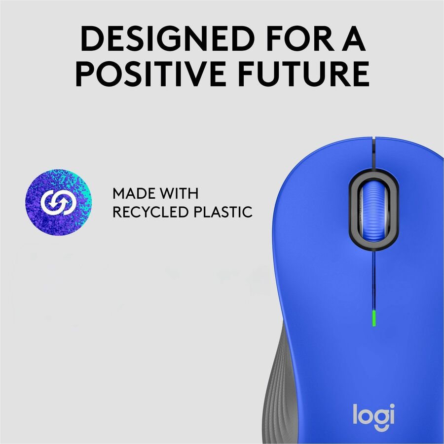 Logitech Signature M550 L Wireless Mouse for Large Hands - Bluetooth, Silent Clicks, 2-Year Battery Life, Blue
