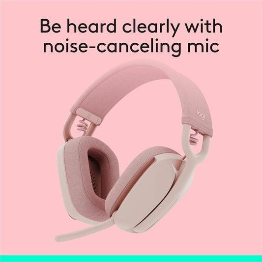 Logitech Zone Vibe 100 Wireless Over Ear Headphones - Rose