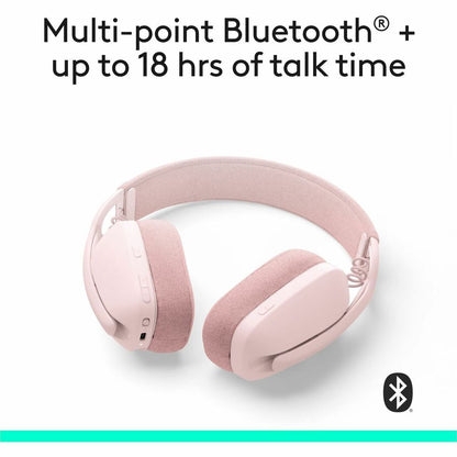 Logitech Zone Vibe 100 Wireless Over Ear Headphones - Rose