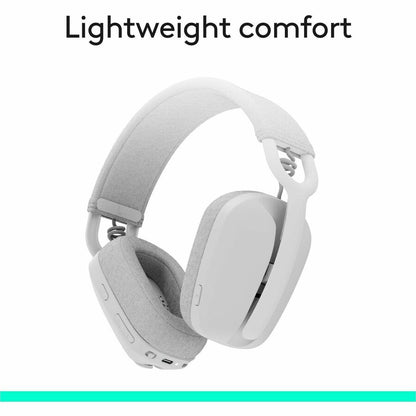 Logitech Zone Vibe 100 Wireless Over-Ear Headphones with Noise Cancelling Microphone - Off White