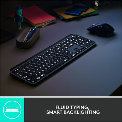 Logitech MX Keys Combo for Business Keyboard & Mouse – Wireless, Backlit, Secure, Ergonomic Design