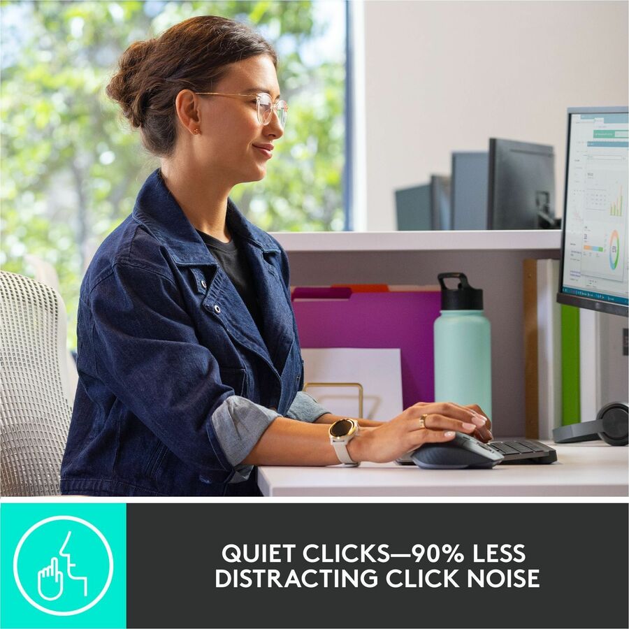 Logitech MX Keys Combo for Business Keyboard & Mouse – Wireless, Backlit, Secure, Ergonomic Design