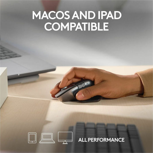 Logitech MX Master 3S for Mac - Wireless Bluetooth Mouse with 8K DPI, Quiet Clicks, MagSpeed Scrolling, Space Gray