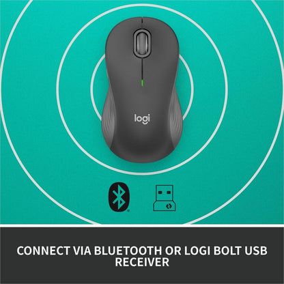 Logitech Signature M550 Wireless Mouse – Compact, Silent Clicks, Bluetooth & USB Connectivity, 2-Year Battery Life, Graphite